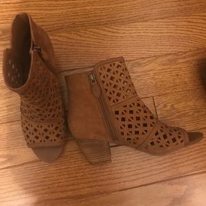 Franco Sarto Open Toe Booties